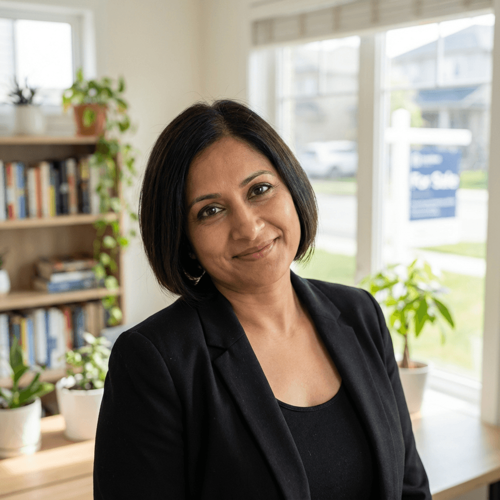 Priya Patel, professional property manager in her late 20s